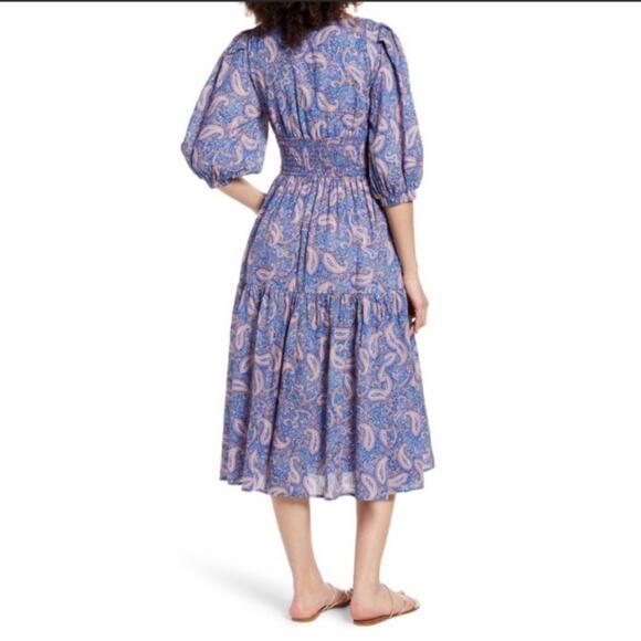 Ten Sixty Sherman paisley boho print midi dress - Picture 2 of 10